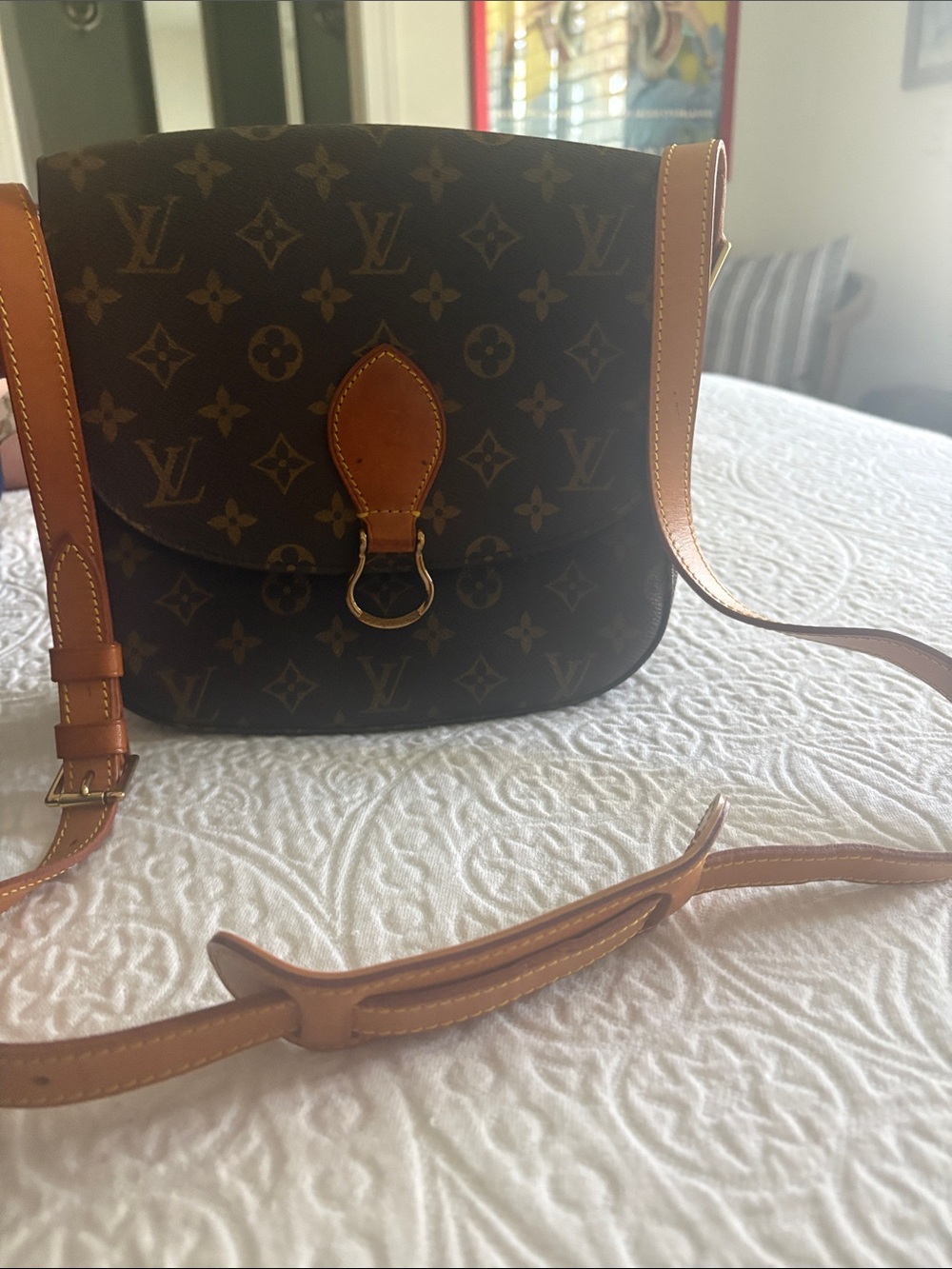 Louis Vuitton Monogram Crossbody in Brown and Tan with Gold Hardware - Picture 5 of 10